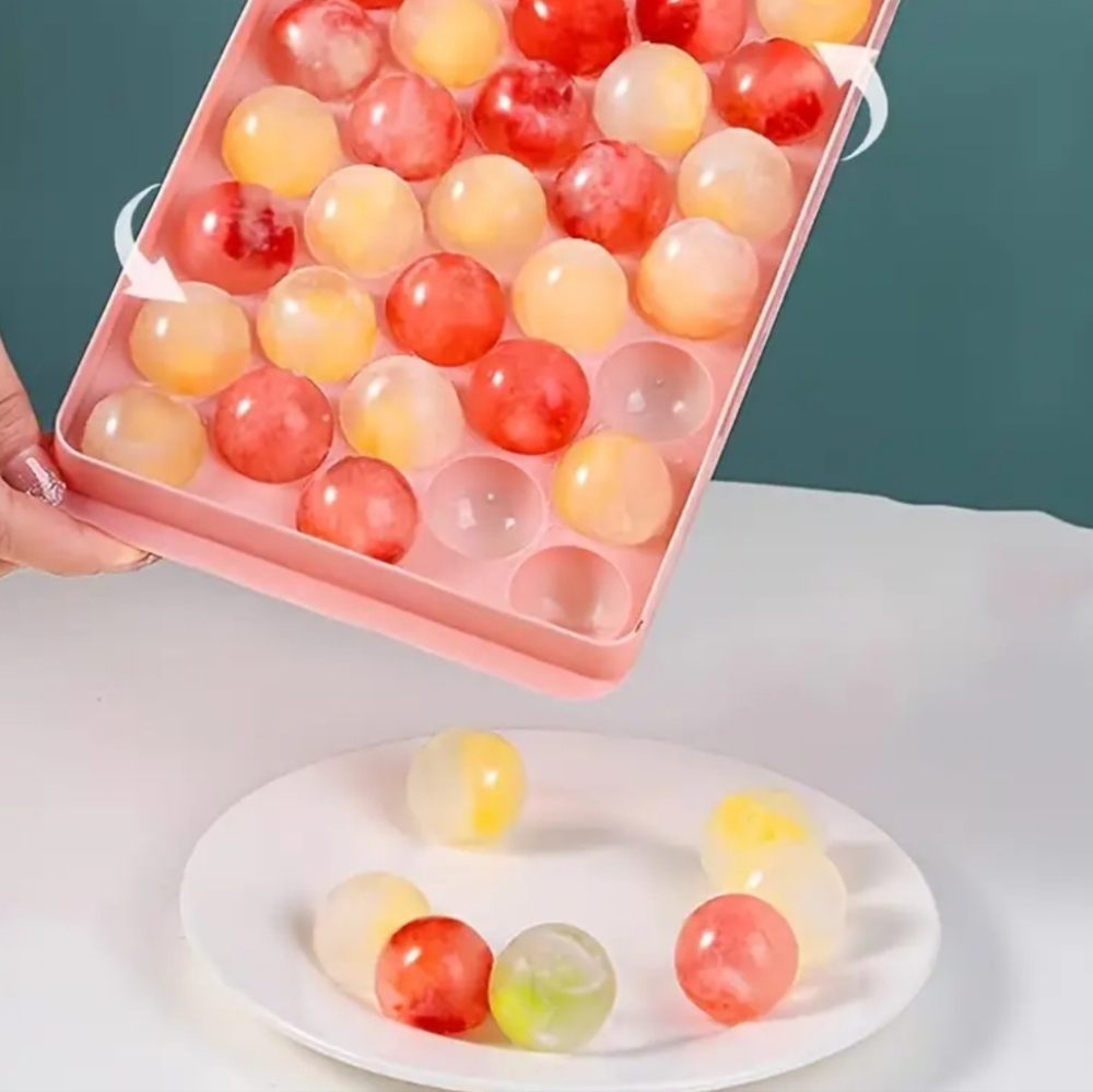 🩷 33 Grid Ice Ball Mold- Make Beautiful Garnishes, Popsicles or Depuff Eyes